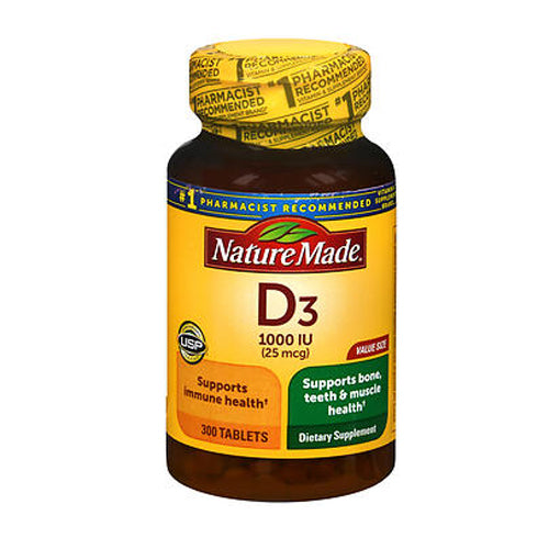 Nature Made, Vitamin D3, 1000IU, 300 Tabs