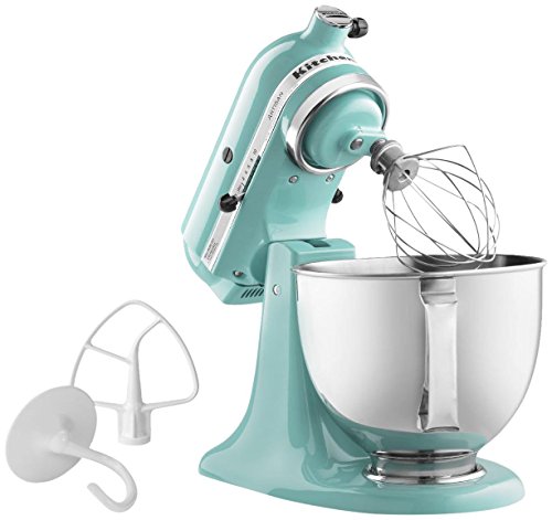 KitchenAid Artisan Series 5 Quart Tilt Head Stand Mixer with Pouring Shield KSM150PS, Removable bowl, Aqua Sky