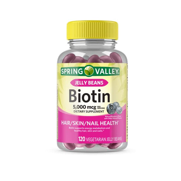 Crem Spring Valley Biotin, 5,000 mcg Vegetarian Jelly Beans, 120 Count