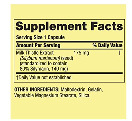 Spring Valley - Milk Thistle 175 mg, 180 Capsules