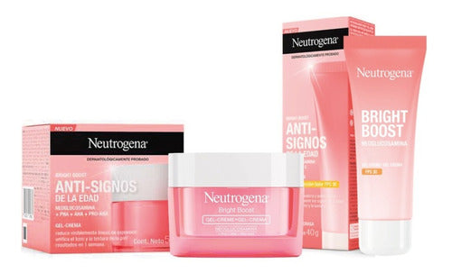 Neutrogena Bright Boost 50ml Gel Cream & 30ml SPF Moisturizer - Hydrates, Illuminates & Fights Aging!