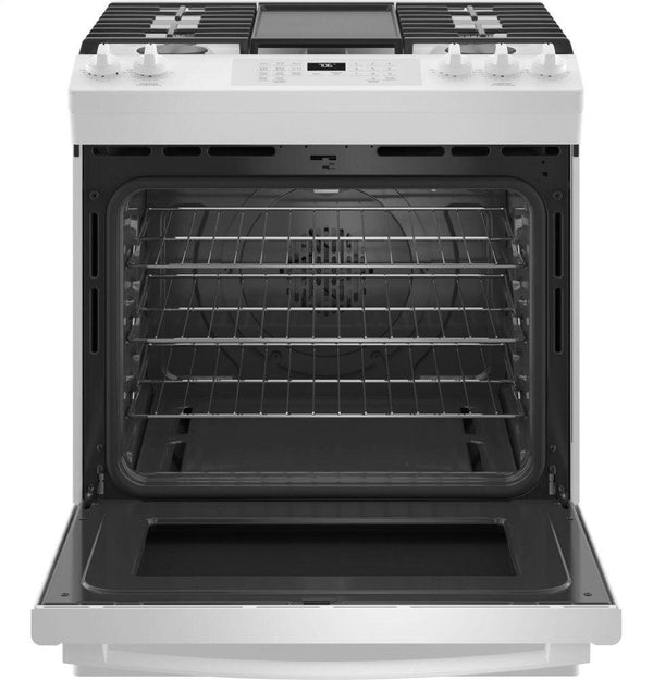 Ge Appliances JGS760DPWW Ge® 30" Slide-In Front-Control Convection Gas Range With No Preheat Air Fry